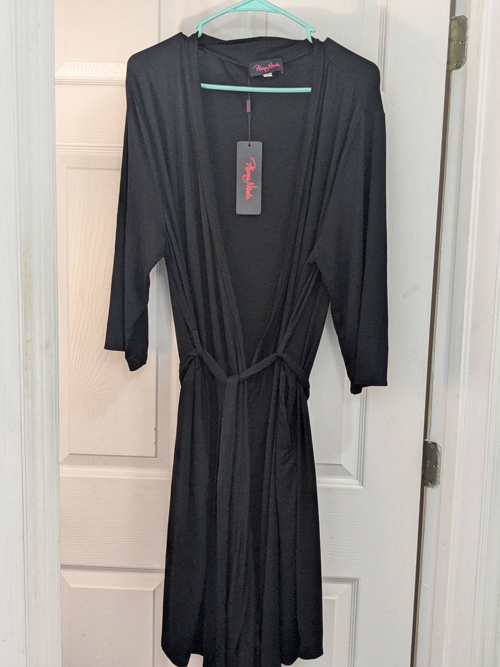 Black Wrap Dress with Belt
